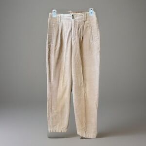 Vintage Gloria Vanderbilt Corduroy Pants Tan Beige High Rise 90's Size 8P 27"